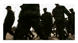 Photo of Soldiers Marching to Cadence