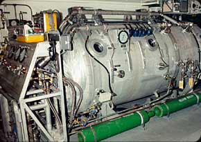 Recompression chambers help Army Divers adjust to normal pressure after diving from great depths. Resurfacing too fast can cause nitrogen to be released in the blood stream causing dangerous gas bubbles or "the bends."